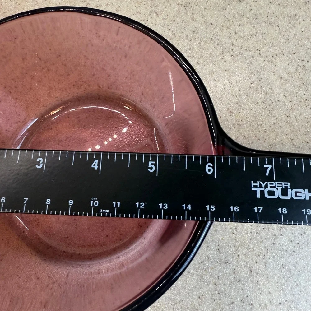 VTG Visions Corning USA Cranberry Glass Saucepan 1L Pour Spout Pot Purple NO LID